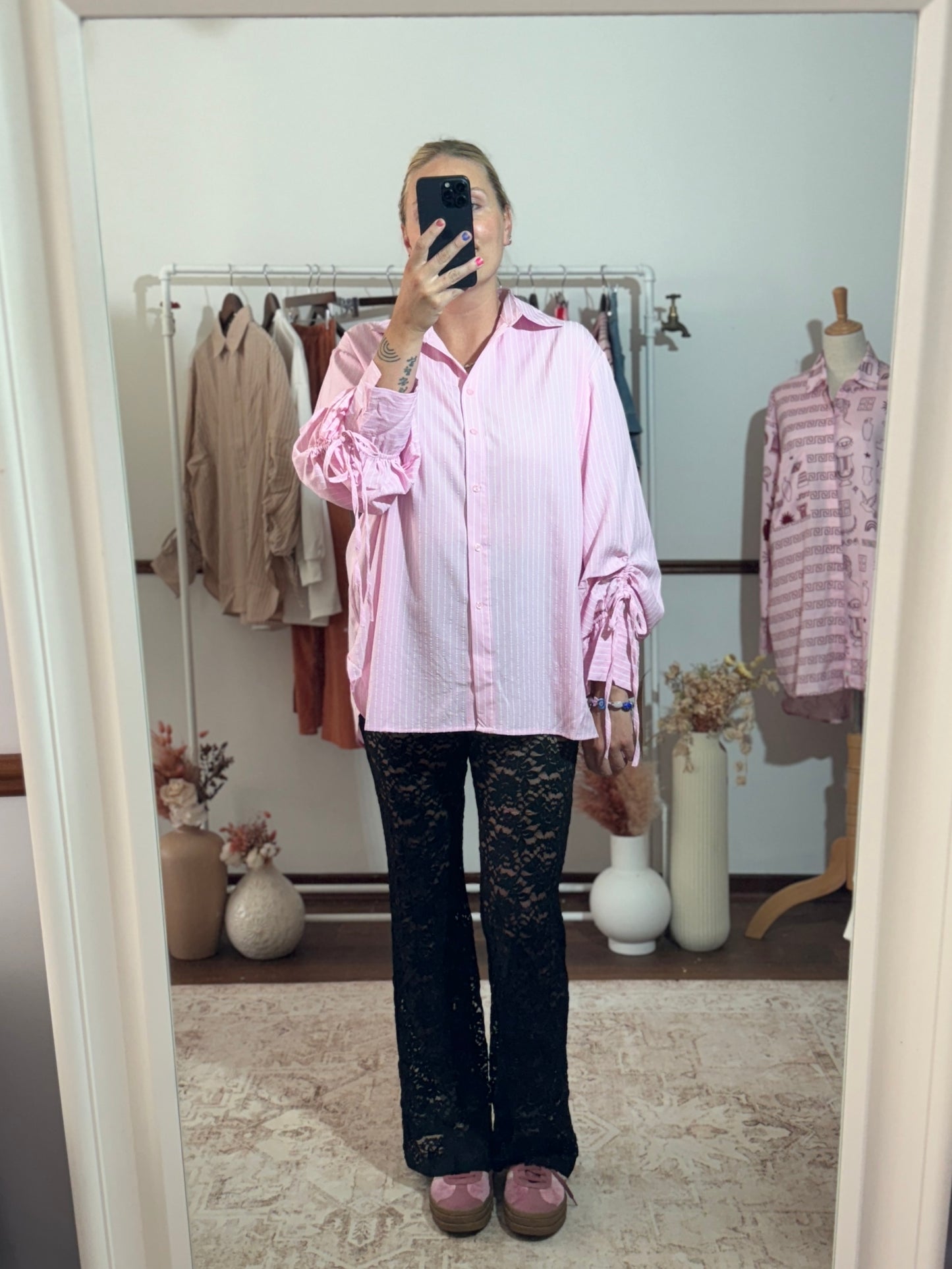 Billie Stripe Shirt - Pink