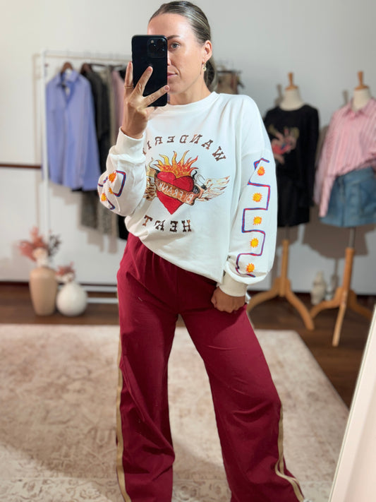 Racer Pant - Maroon