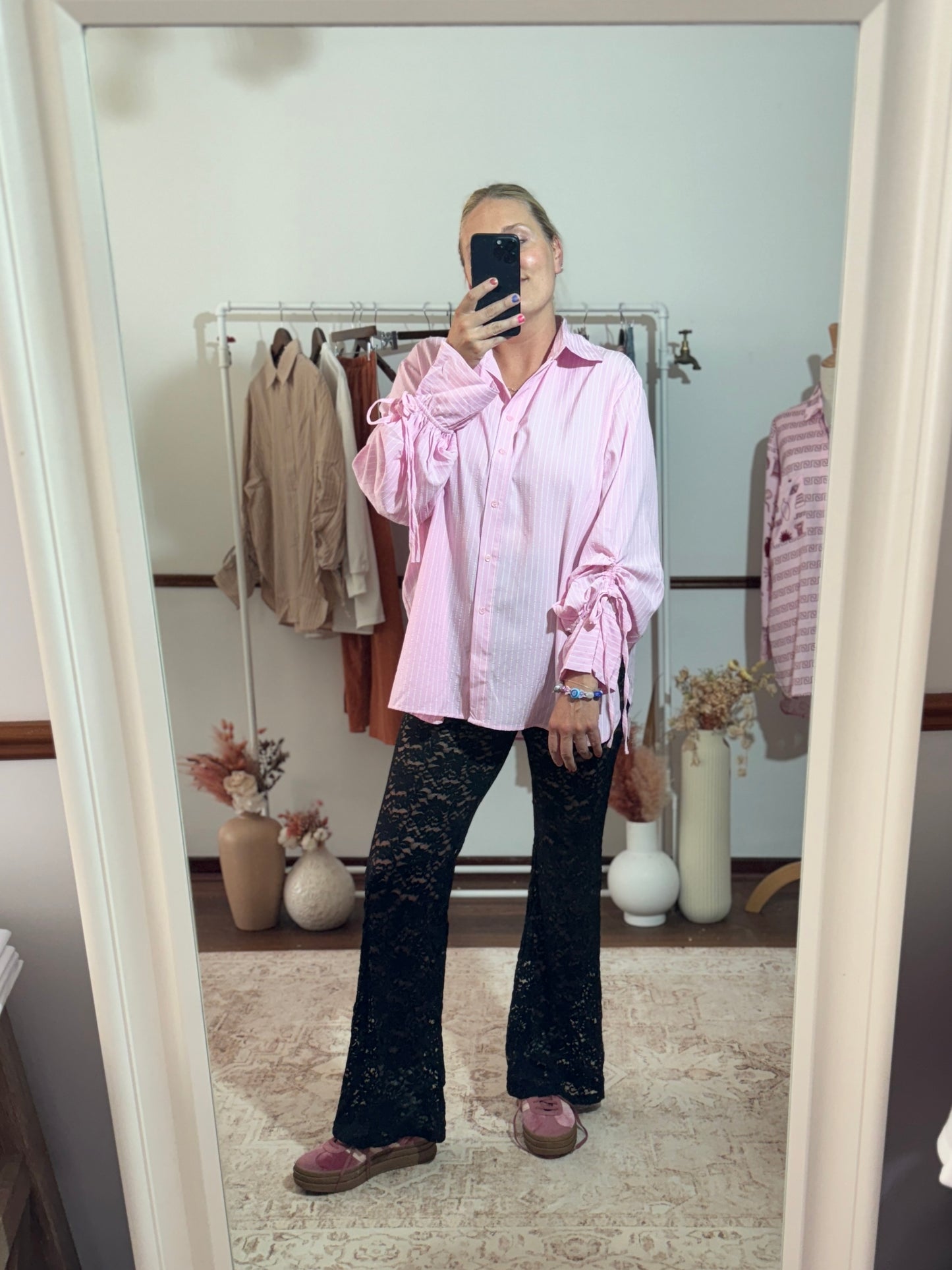 Billie Stripe Shirt - Pink