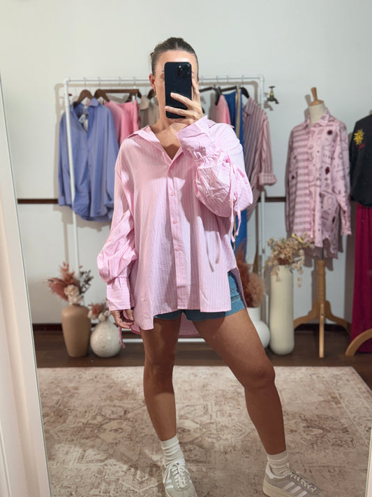 Billie Stripe Shirt - Pink
